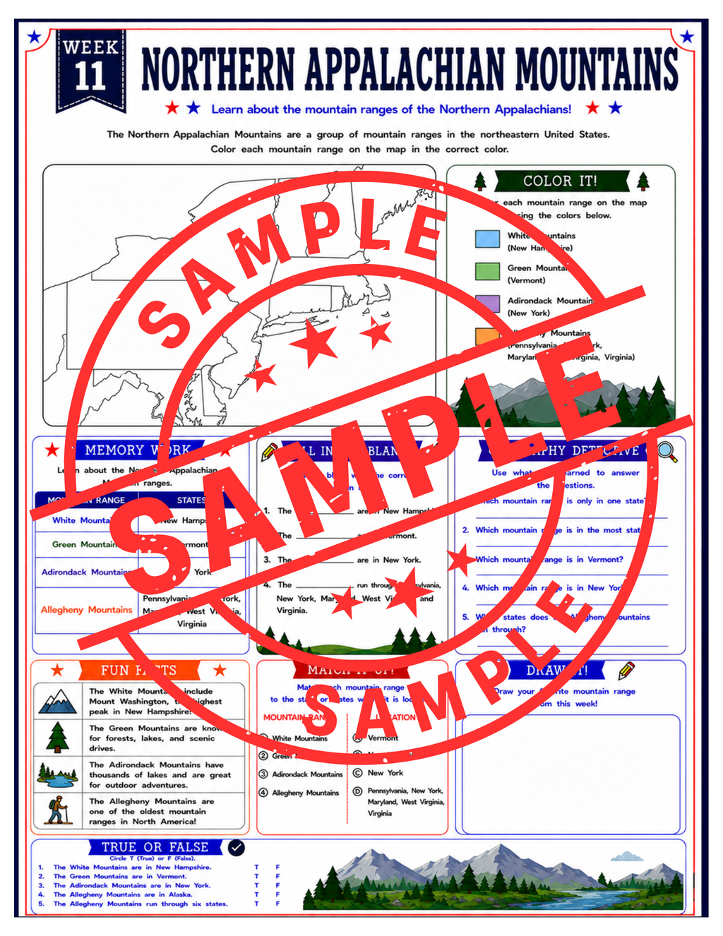 Cycle 3 Geography Printable Worksheets | Weeks 1–24 | Classical Conversations® Foundations Geography | Homeschool Geography PDF