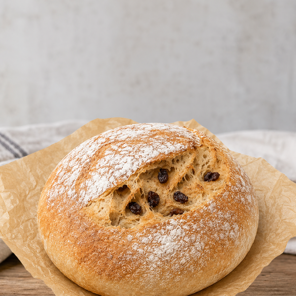 Organic Fresh Milled Cinnamon Raisin Sourdough Bread (Vegan)