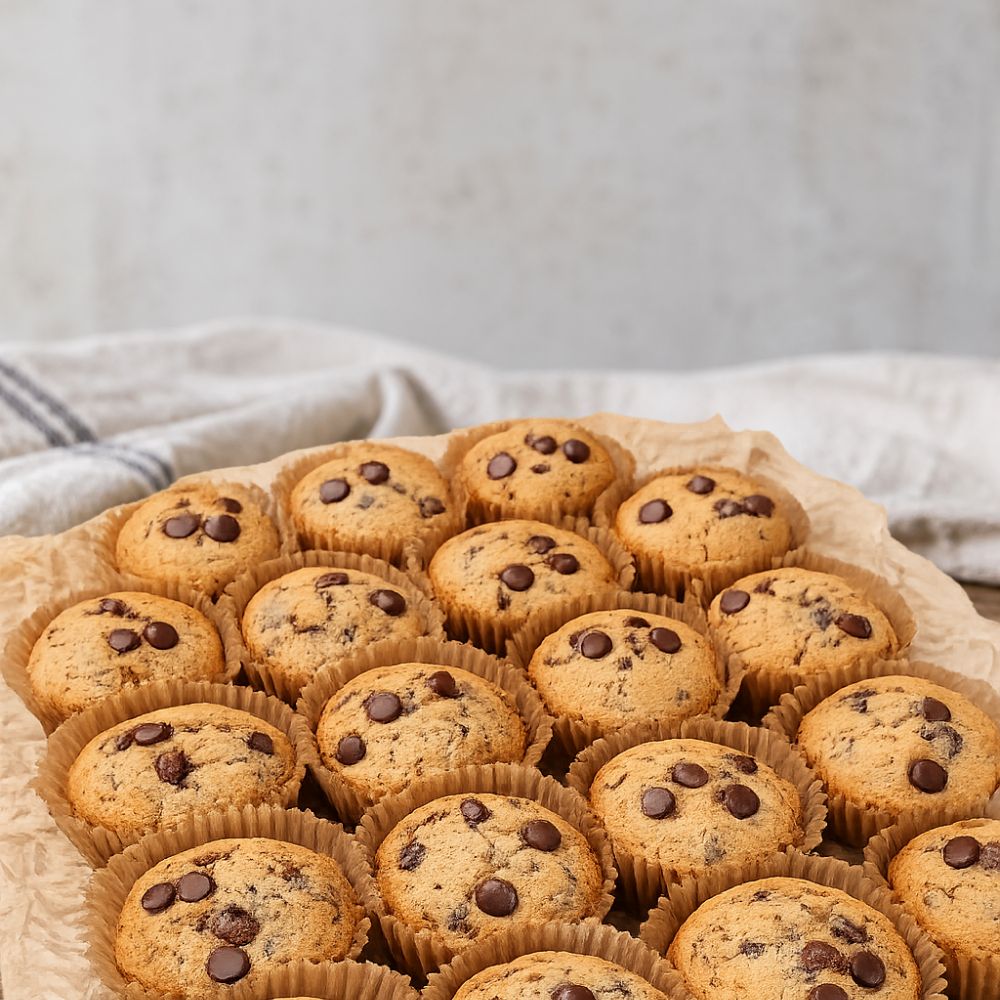 Organic Fresh Milled Chocolate Chip Banana Muffins (1 Dozen)