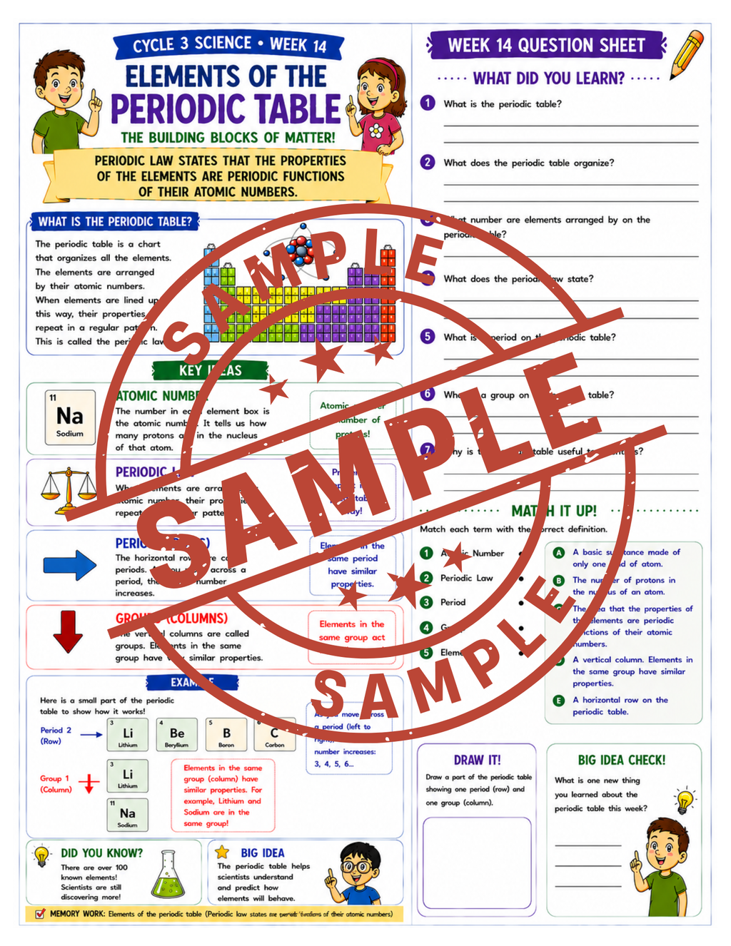 Classical Conversations Cycle 3 Science Supplemental Packet (Weeks 1–24)